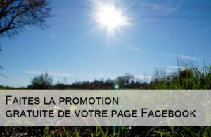 Faites la promotion gratuite de votre page Facebook